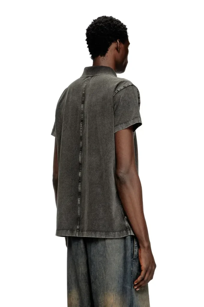 t-nomely Polo en jersey aspect denim