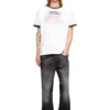 t-norm-cuff T-shirt en coton avec imprimé numérique