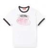 t-norm-cuff T-shirt en coton avec imprimé numérique