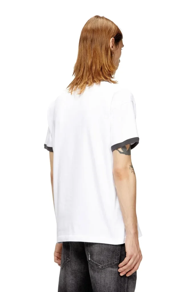 t-norm-cuff T-shirt en coton avec imprimé numérique