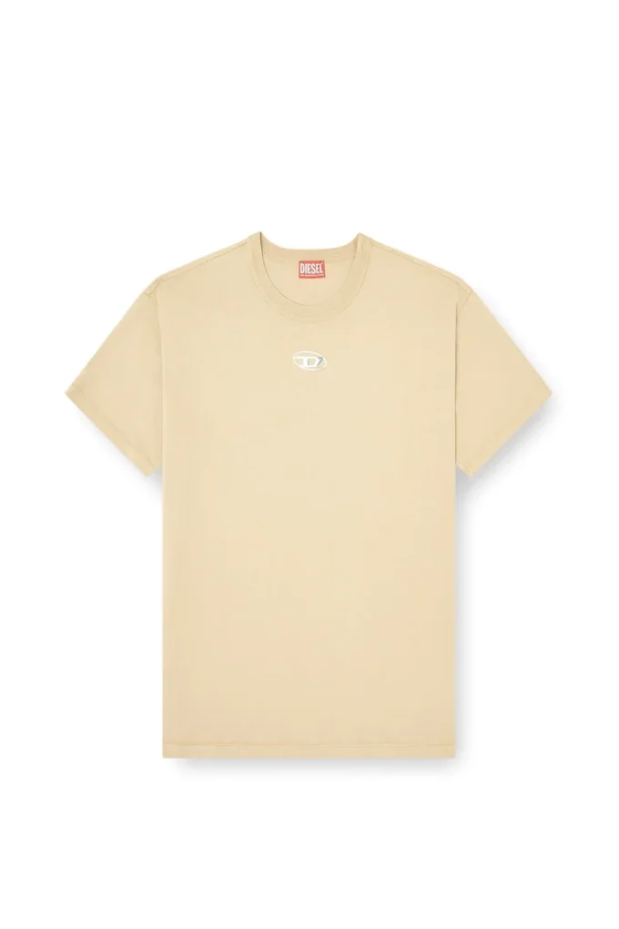 t-norm-iod T-shirt léger en coton avec logo Oval D métallisé