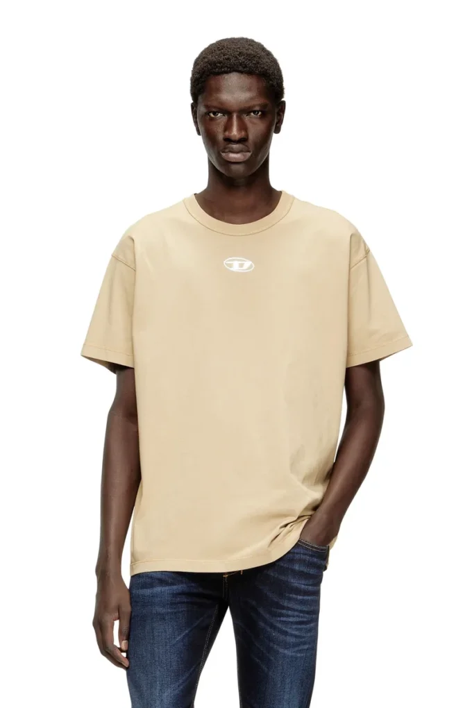 t-norm-iod T-shirt léger en coton avec logo Oval D métallisé