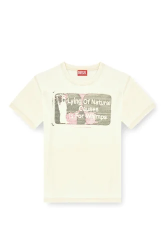 t-norm-t2 T-shirt à slogan avec effet délavé
