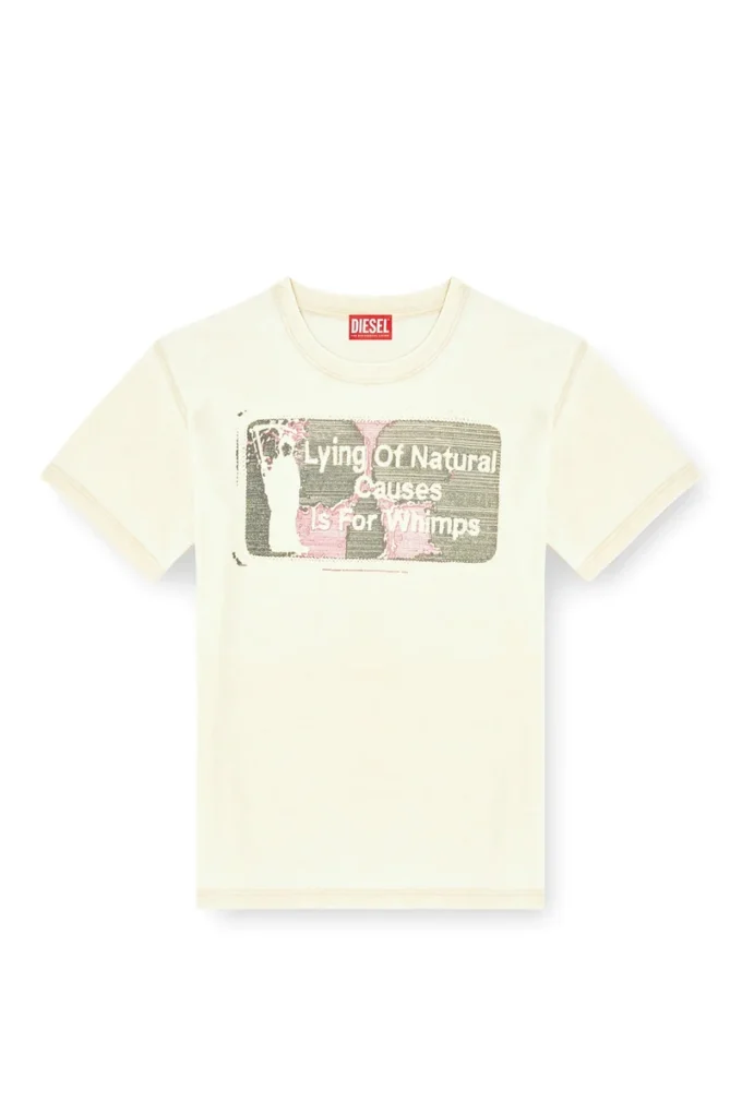 t-norm-t2 T-shirt à slogan avec effet délavé