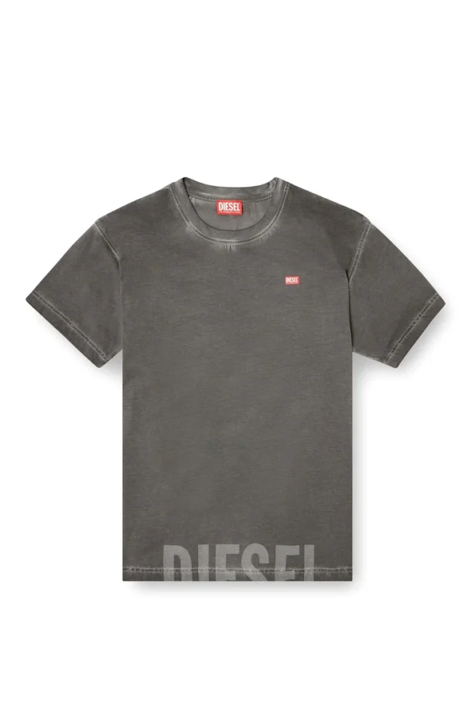 t-norm-t7 T-shirt en coton à col rond et imprimé