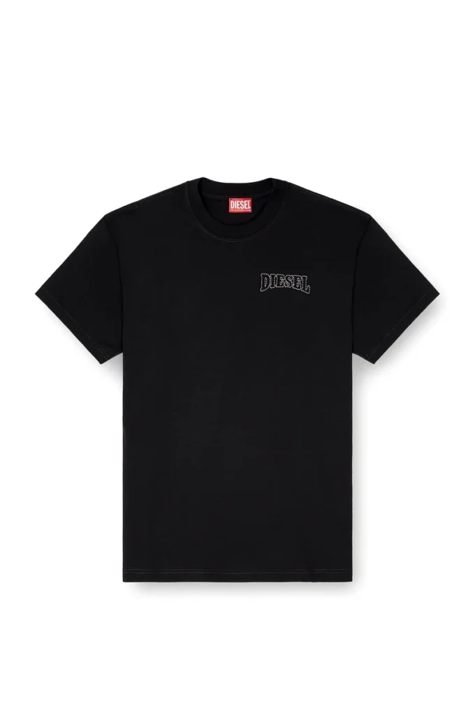 t-norm-v16 T-shirt classique en coton avec broderie Diesel