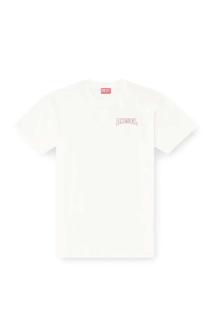 t-norm-v16 T-shirt classique en coton avec broderie Diesel