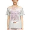 t-normac T-shirt à col rond avec imprimé paroles de chanson