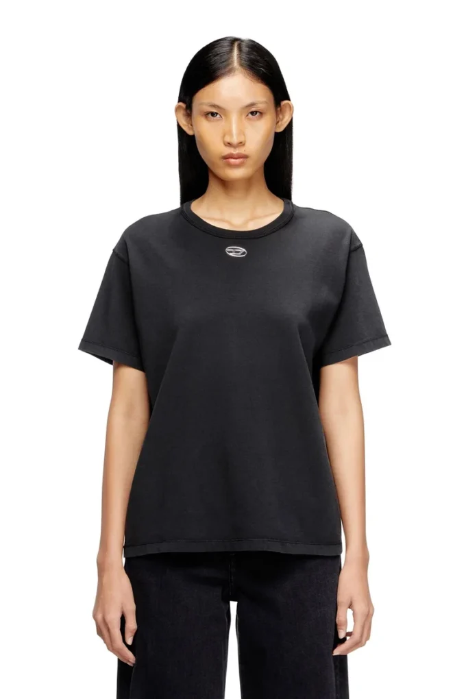 t-normy-od-s1 T-shirt en coton avec Oval D métallisé