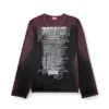 t-olavi-aa T-shirt à manches longues en jersey technique avec imprimé paroles de chanson