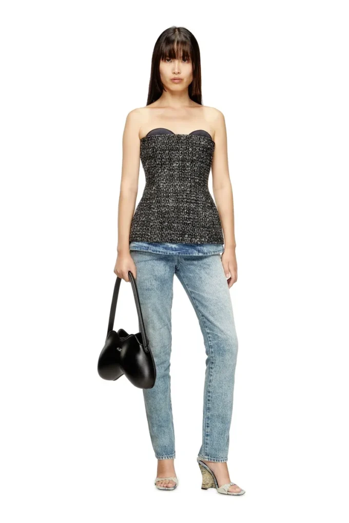 t-orset Top corset bouclé ultra décolleté