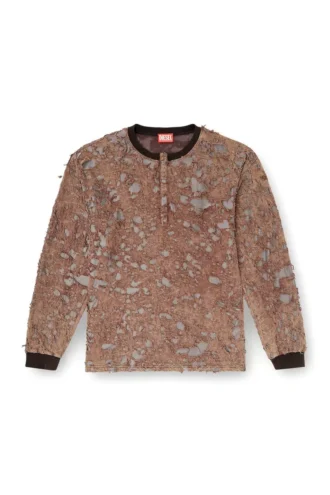 t-overt T-shirt à manches longues en jersey délavé