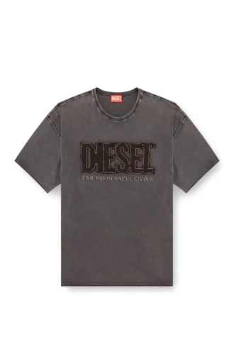 t-rawboxt T-shirt avec logo appliqué et bord brut