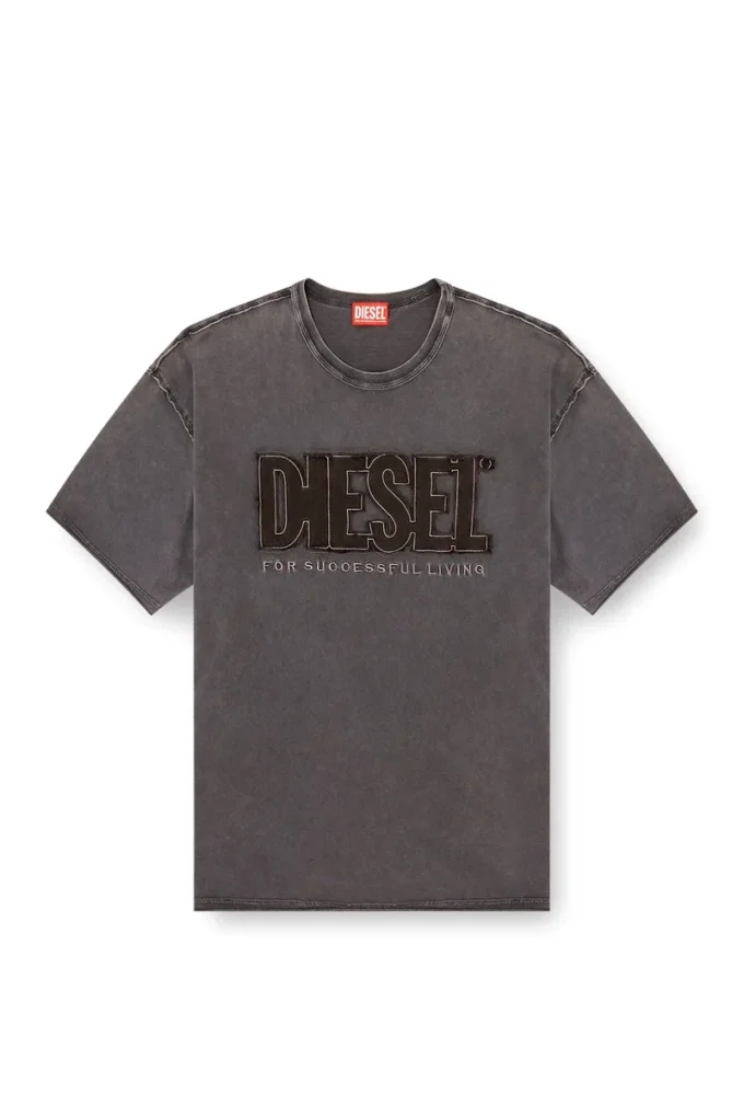 t-rawboxt T-shirt avec logo appliqué et bord brut