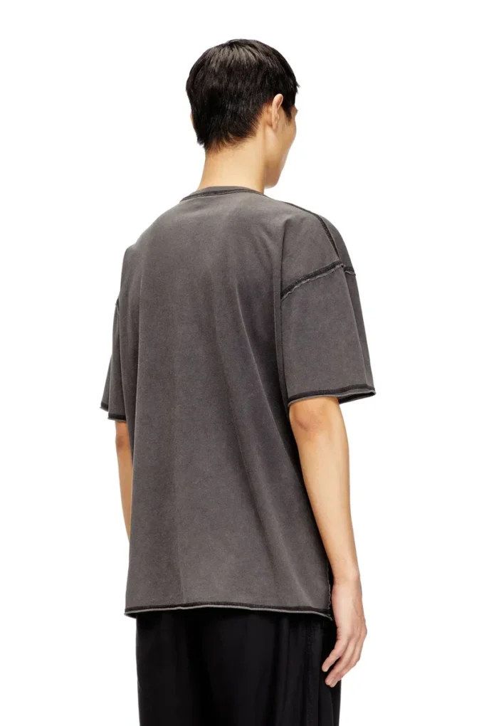 t-rawboxt T-shirt avec logo appliqué et bord brut