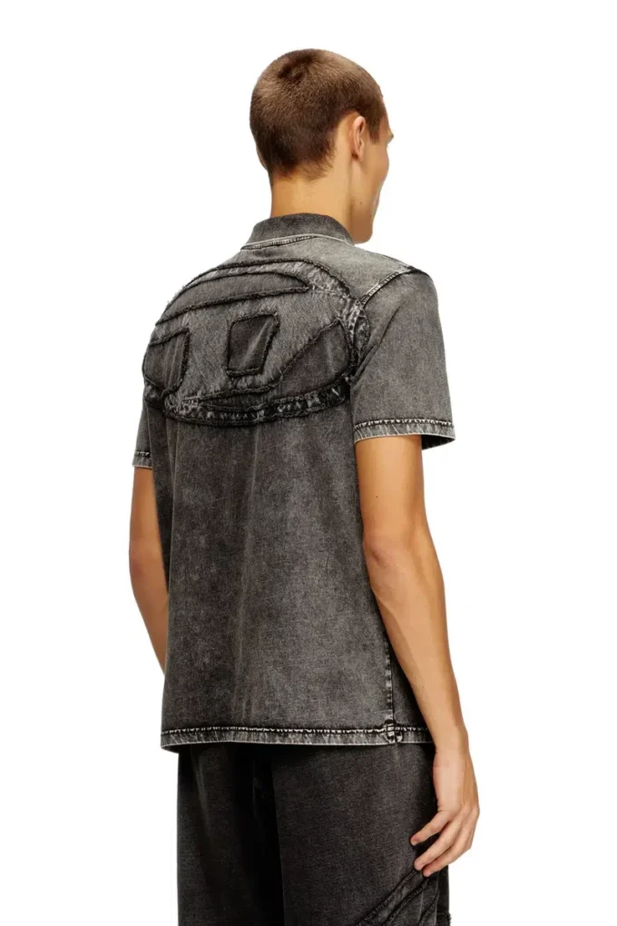 t-rejust-nc-den Polo en jersey effet denim