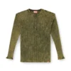 T-shirt Henley en jersey côtelé large traité