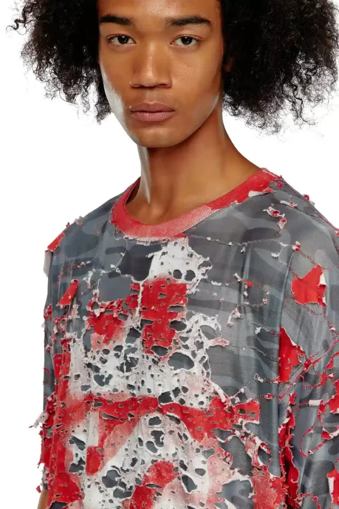 T-shirt à logo t-boxt-peel en jersey délavé