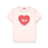 t-uncuties-long-s5 T-shirt slim avec imprimé cœur et clous