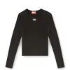 t-uncutieslong-ls-od Pull en coton avec logo Oval D