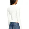 t-uncutieslong-ls-od Pull en coton avec logo Oval D