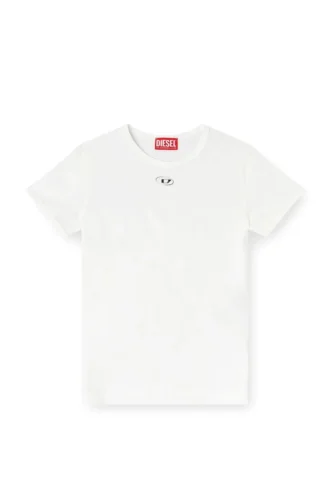 t-uncutieslong-od T-shirt slim fit avec logo Oval D métallisé