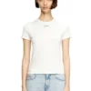 t-uncutieslong-od T-shirt slim fit avec logo Oval D métallisé