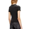 t-uncutieslong-od T-shirt slim fit avec logo Oval D métallisé