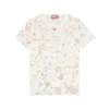 t-uncyna T-shirt en tulle avec jersey déchiré