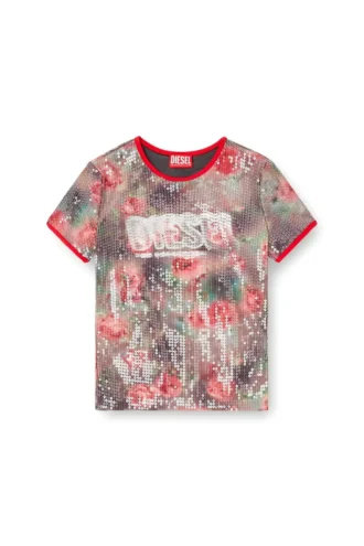 t-unkyel Haut slim en jersey à imprimé floral et paillettes