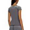 t-unrawy T-shirt Henley à effet déchiré