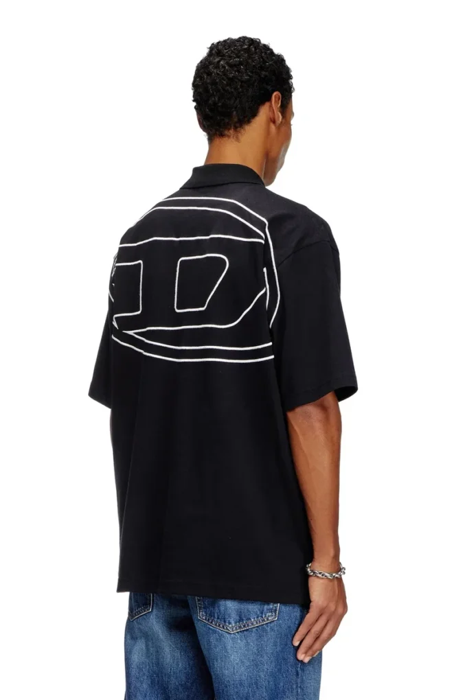 t-vort-megoval-d Polo avec broderie ovale maxi D