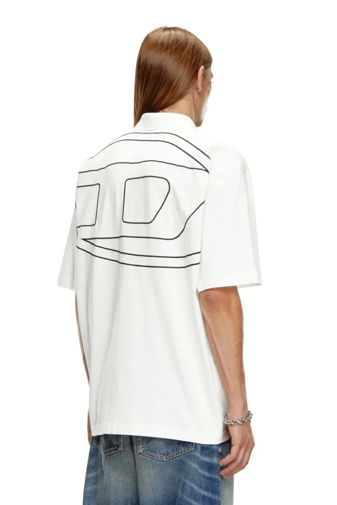 t-vort-megoval-d Polo avec broderie ovale maxi D