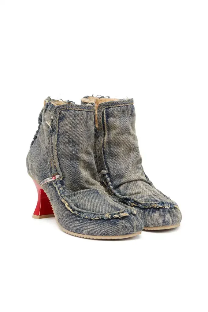 Talon d-woodstock ab D-Woodstock – Bottines en denim à talon