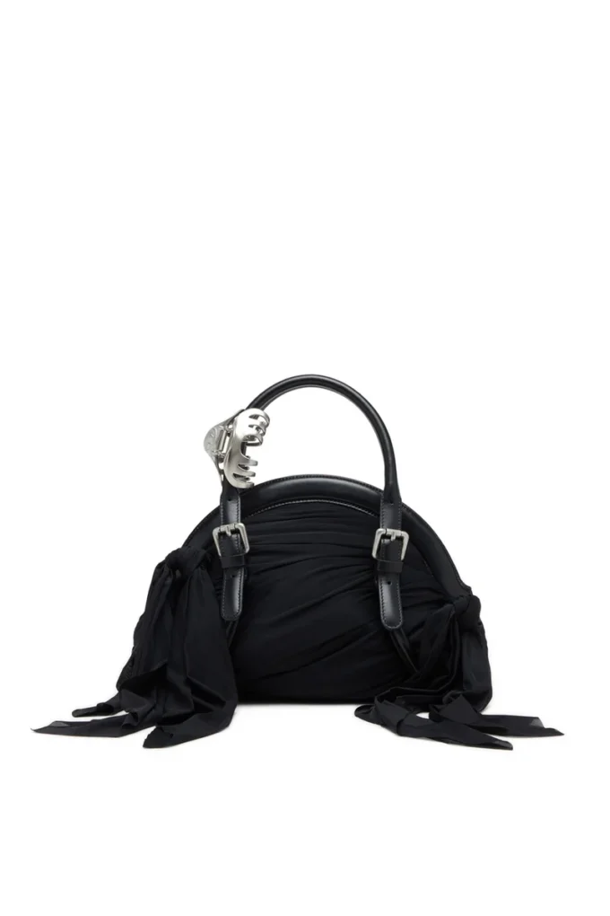 trash-d top handle Sac à main Trash-D-Bandana en jersey et cuir