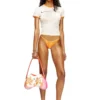 tropik_ta string String bikini métallisé avec imprimé lotus