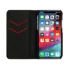 Étui folio 2 en 1 Diesel pour iPhone XS et iPhone X Étui en cuir noir avec logo imprimé et estampé, iPhone XS et X