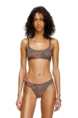 ut-bra-top-utlt Haut de bikini camouflage avec logo découpé