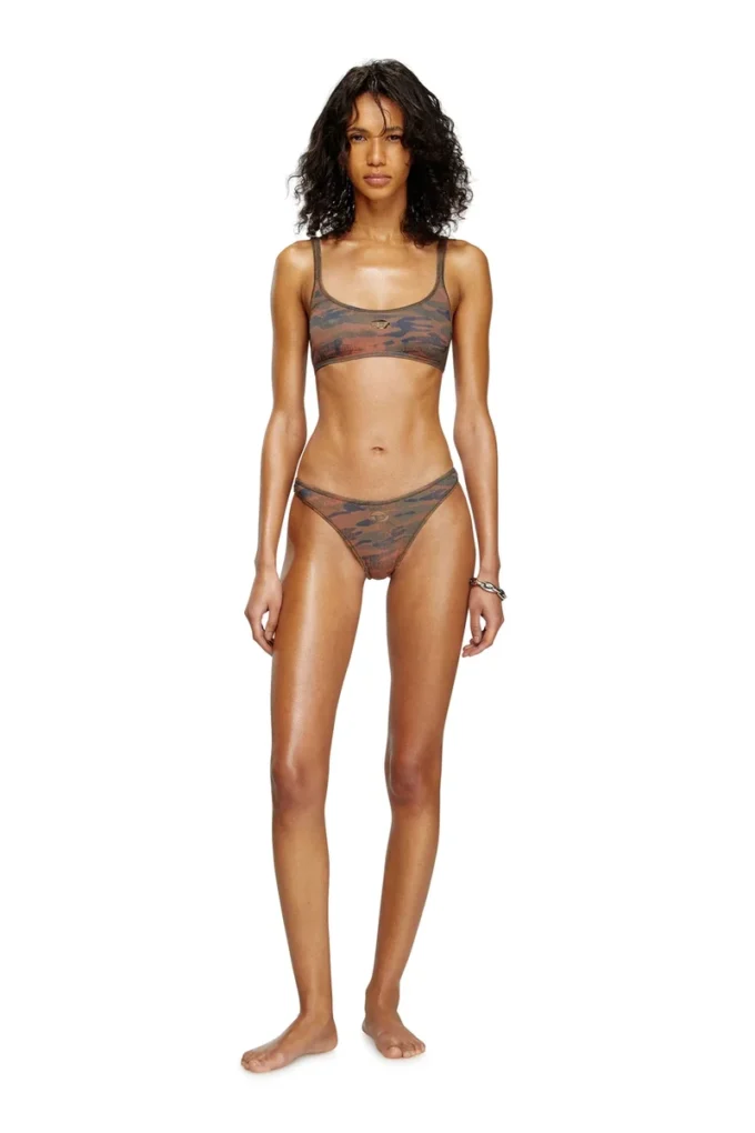 ut-bra-top-utlt Haut de bikini camouflage avec logo découpé