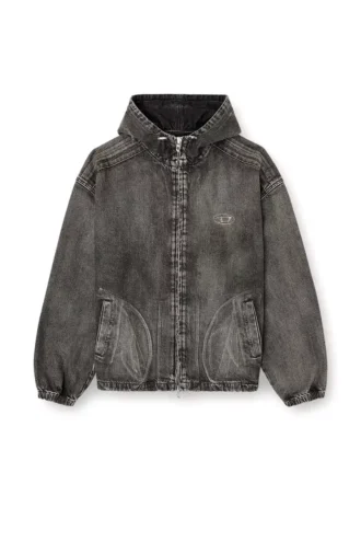 Veste à capuche Thugjack en denim délavé