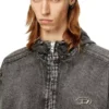 Veste à capuche Thugjack en denim délavé