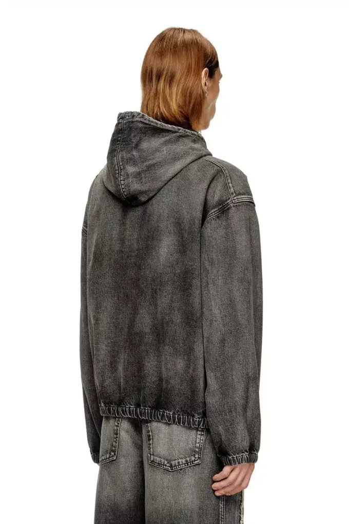 Veste à capuche Thugjack en denim délavé