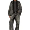 Veste à capuche Thugjack en denim délavé