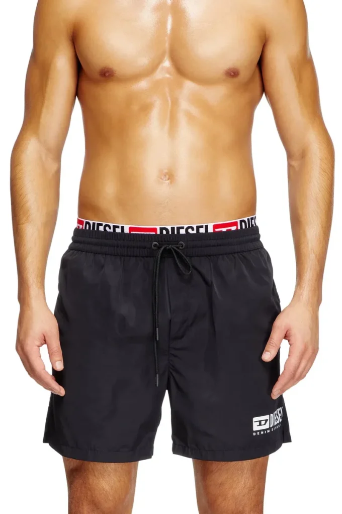 visper-41-d-core Short de bain mi-long avec logo imprimé