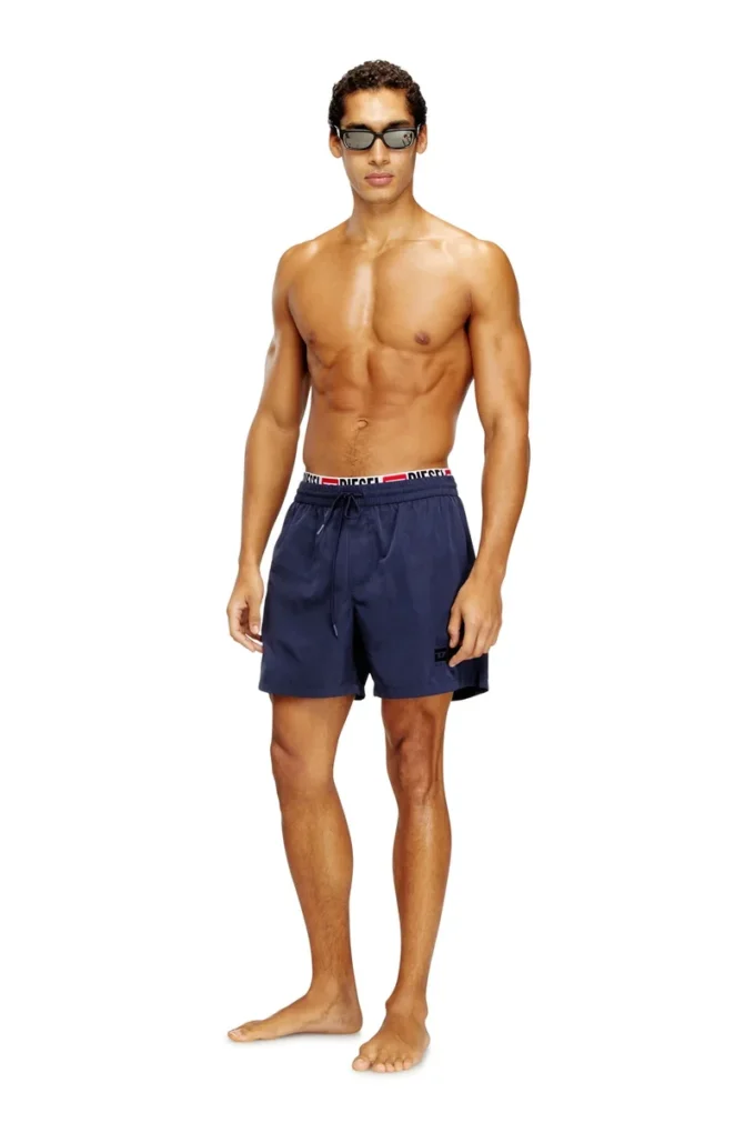 visper-41-d-core Short de bain mi-long avec logo imprimé