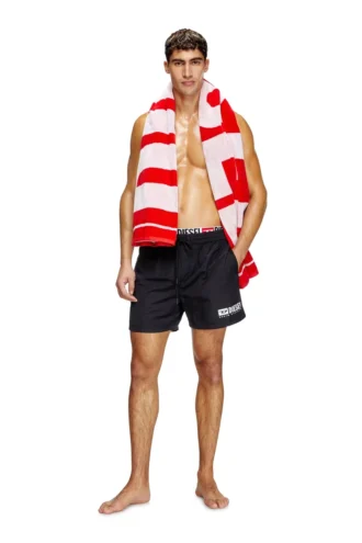 visper-41-d-core Short de bain mi-long avec logo imprimé