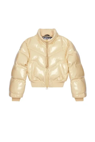 w-crema Blouson bomber matelassé en vinyle