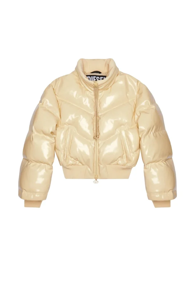 w-crema Blouson bomber matelassé en vinyle