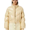 w-crema Blouson bomber matelassé en vinyle