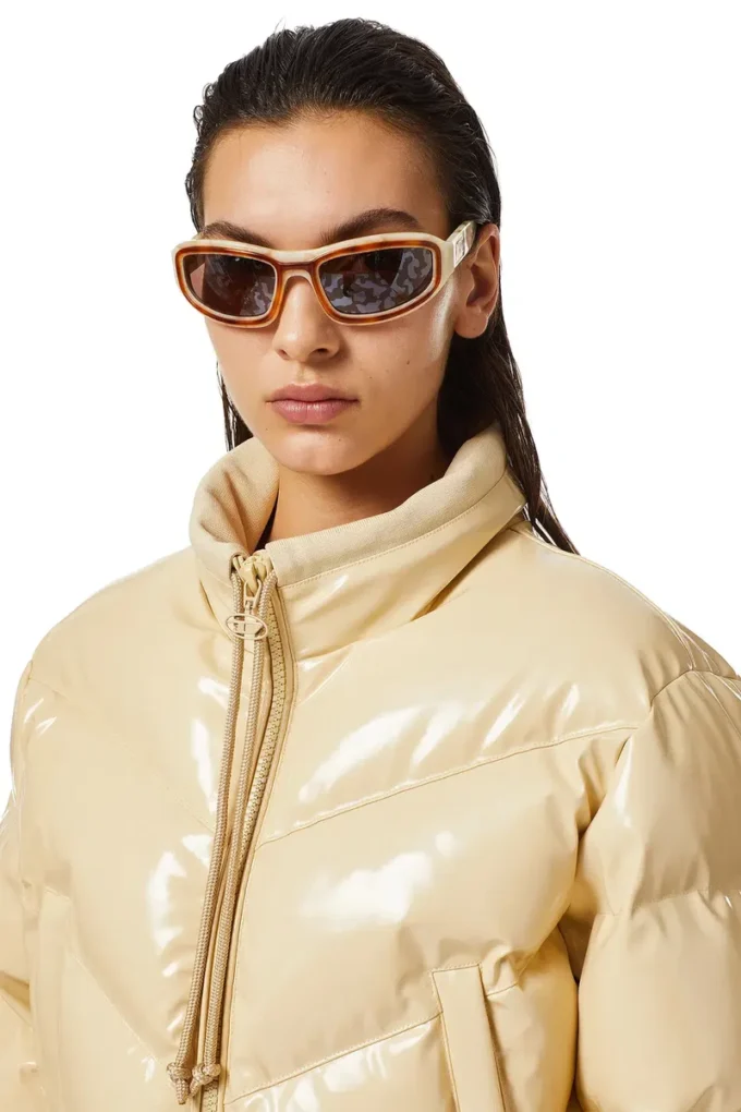 w-crema Blouson bomber matelassé en vinyle